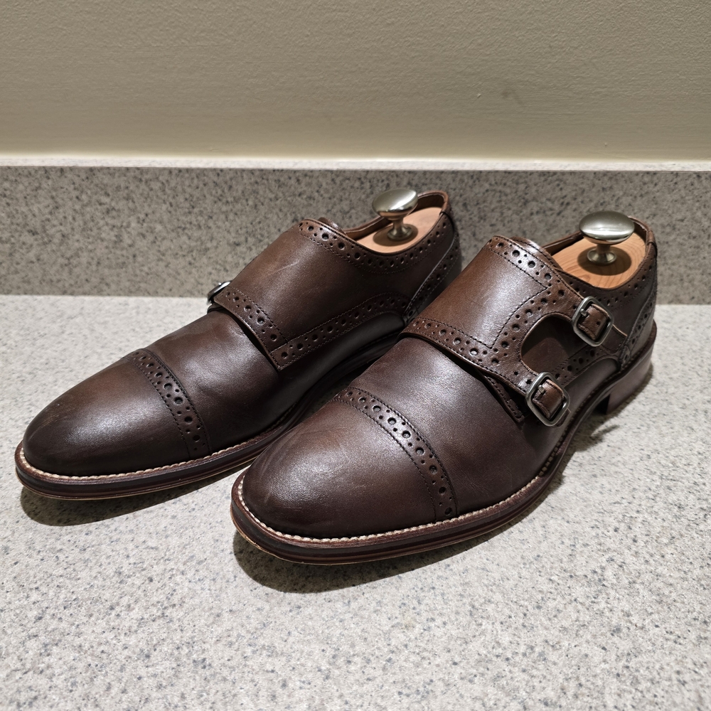 Johnston & Murphy Brown Double Monk Strap Dress Shoes - Picture 3 of 7